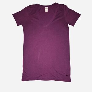 Victoria-s-secret Women's Purple and Burgundy T-shirt